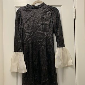 Rachel Zoe Black Sequins Dress
